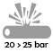 de 20 à 25 bar